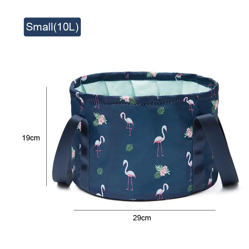 Flamingo S 10L/12L/15L/18L портативные Складные ведра герметичные PVEA открытый дорожный мешок для мытья складная сумка для хранения бытовые предметы H1205 - Цвет: Flamingo S