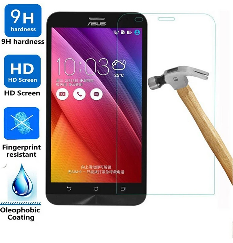 Супертонкая закаленная стеклянная пленка 0 3 мм для Asus Zenfone 5 A501CG 2.5D круглая
