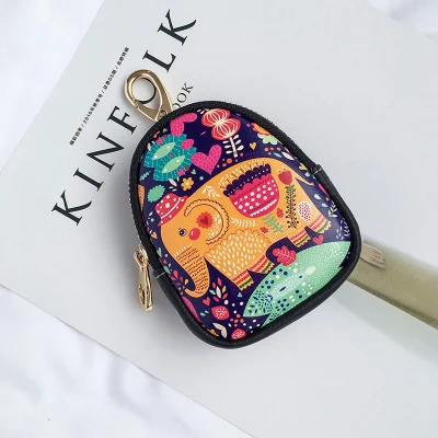 Известный автомобильный кошелек для ключей, кошелек для девочек, ключница, органайзер для ключей, брелок, чехол, сумка, брелки Llaveros Mujer - Цвет: elephont key holder