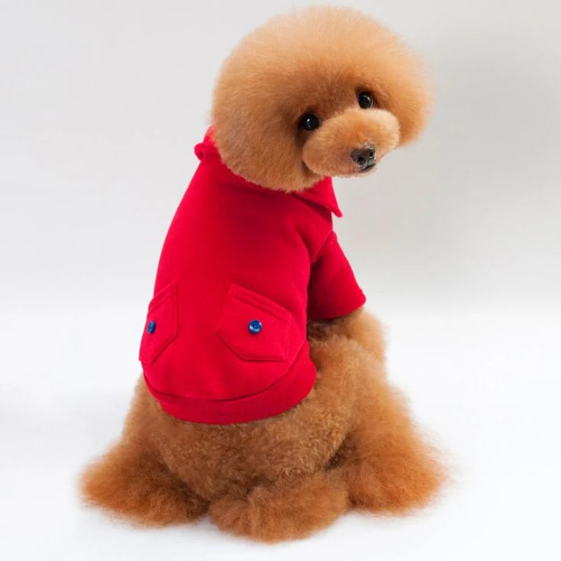 Толстовка с капюшоном для собак sudadera perro одежда щенков отворотами bluza dla psa