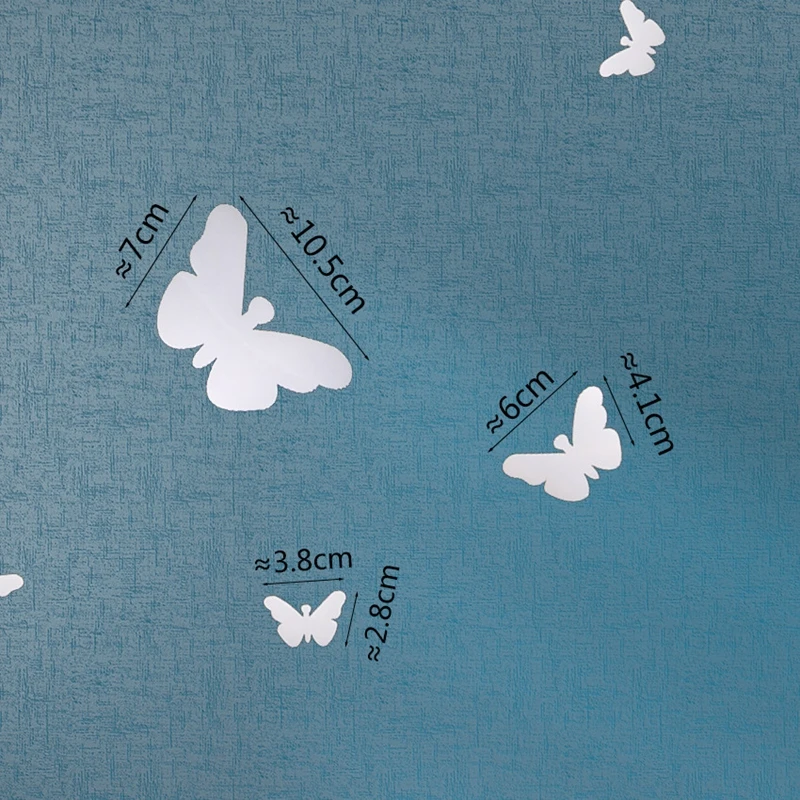 3D DIY Бабочка Искусство серебряное акриловое зеркало настенные наборы наклеек