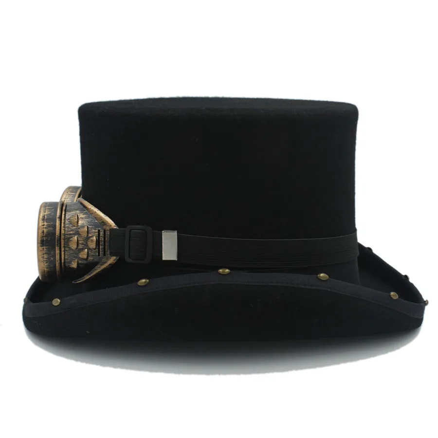 Шерстяная шляпа ручной работы для мужчин и женщин 13 5 см 4 размера в стиле стимпанк