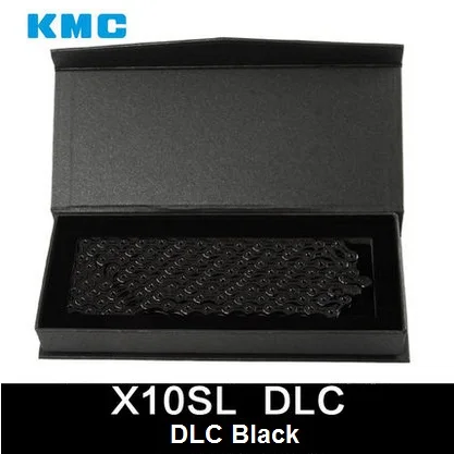 X10SL Black KMC 11 скоростные велосипедные цепи для шоссейных гонок X10SLX11SL система переключения передач высококлассная велосипедная цепь MTB Алмазное покрытие 10 скоростная цепь - Цвет: X10SL Black