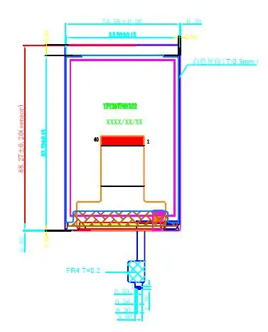 3,5 дюймов 40PIN 262K SPI TFT ЖК-дисплей емкостный сенсорный экран Экран дисплея ILI9488 Водительская подушка безопасности 8/16Bit MCU Интерфейс 6P FT6236 320(RGB)* 480