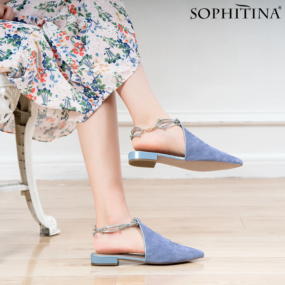 SOPHITINA/обувь из натуральной кожи на плоской подошве Новинка Удобная женская