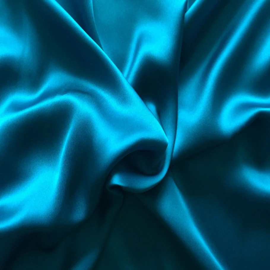 Free shipping/free epacket/100% silk fabric /plain dyed/peacock blue/silk dress fabric/silk bedding fabric/ | Дом и сад