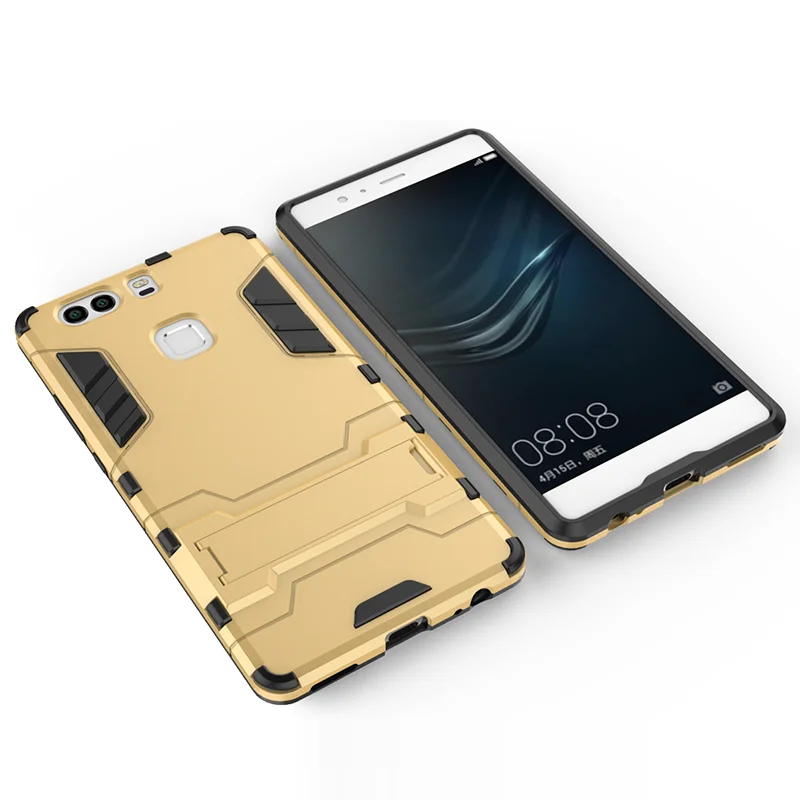 YueTuo luxury original armor case for huawei p9 lite p 9 plus p9lite mini 2017 2016 hybrid shockproof phone tpu back cover coque |