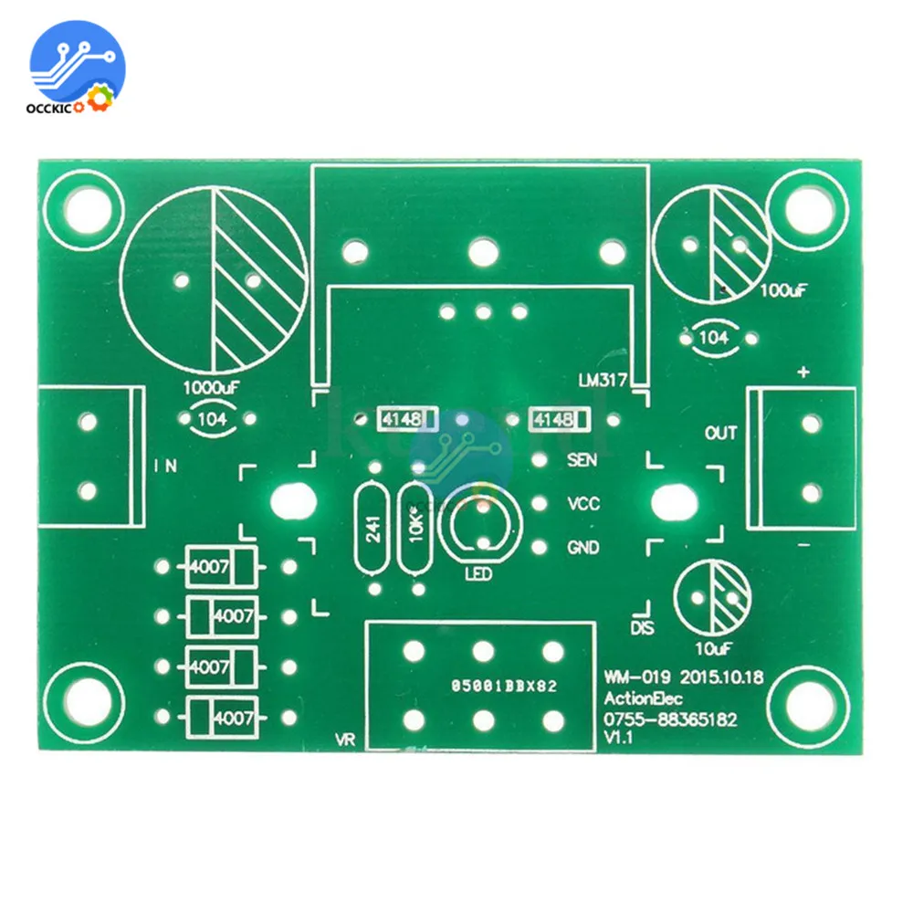 LM317 плата зарядного устройства цифровой дисплей Регулируемый источник питания понижающий преобразователь понижающий модуль DIY комплекты