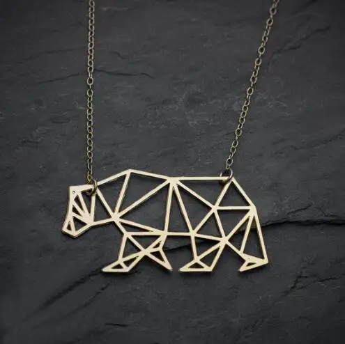 Bear Necklace SMJEL, трендовые Милые ожерелья с животными и бабочками и подвески, горный Шарм, геометрические ожерелья для женщин, ювелирные изделия, collana - Окраска металла: Bear Necklace