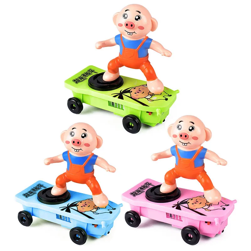 Новинка 2019 забавный Электрический мультяшный свинья трюковый автомобиль скутер