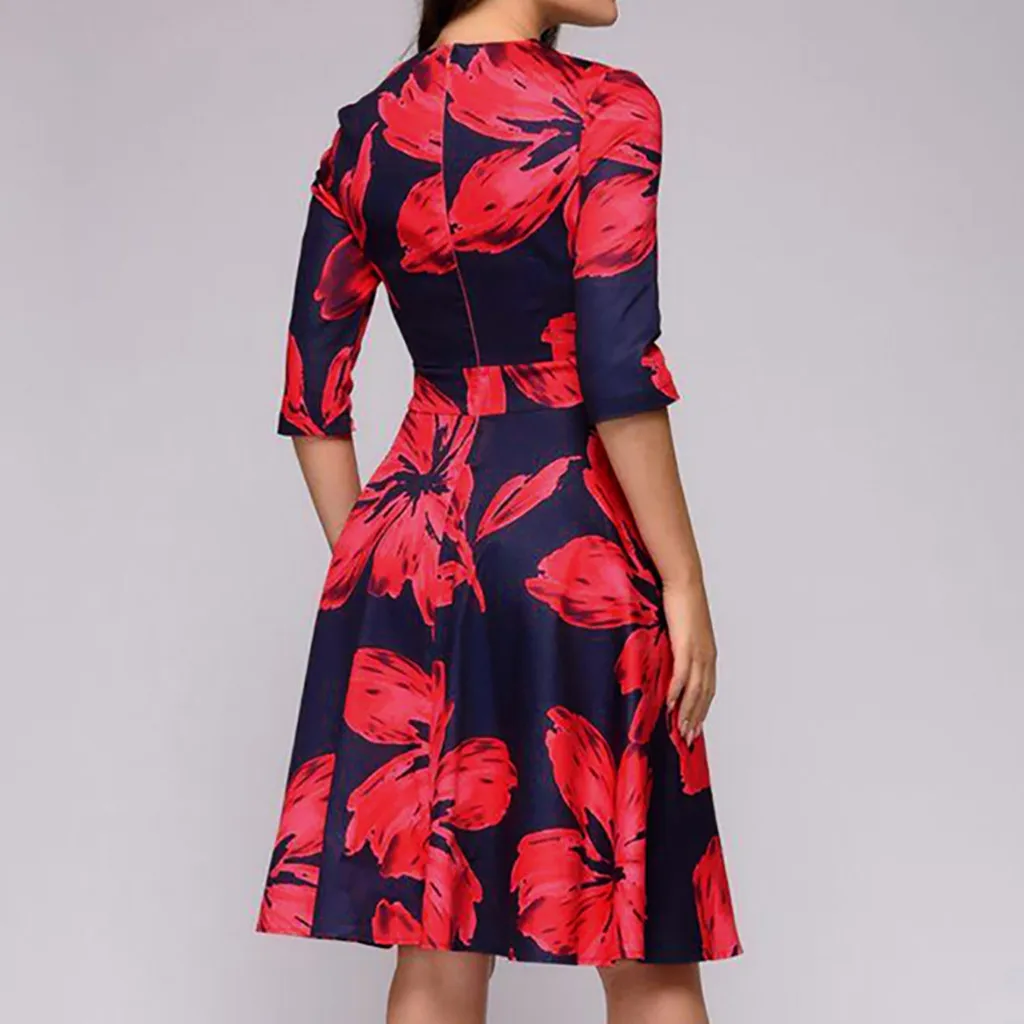 Женский полиэстер акрил длина до колена элегантное ТРАПЕЦИЕВИДНОЕ винтажное