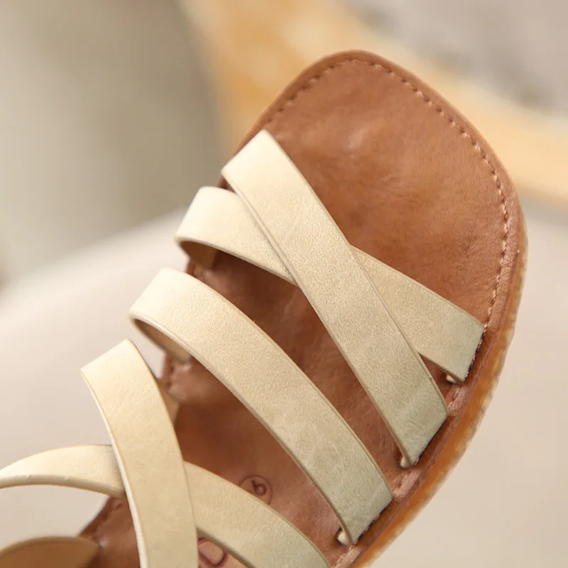 Лето 2019 для маленьких девочек Гладиатор принцесса сандалии малыш босиком из