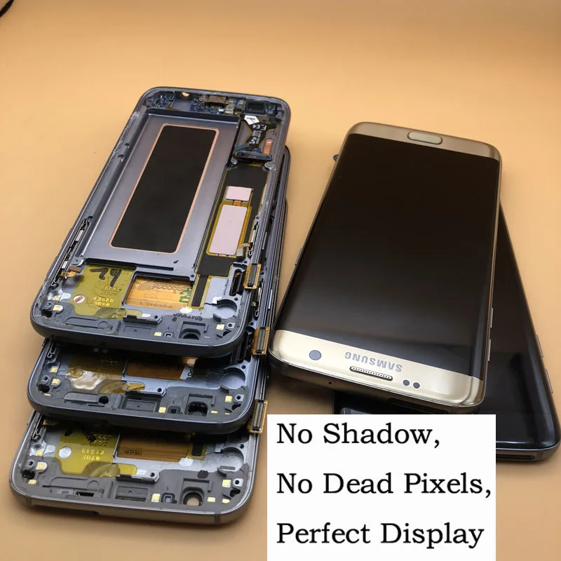 Без ожога-тени супер AMOLED дисплей для samsung Galaxy S7 Edge G935 G935F G935FD ЖК с рамкой дигитайзер сенсорный экран