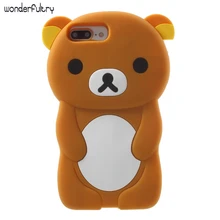 Для iPhone X/10 3D Rilakkuma чехол Coque милый медведь для iPhone8 7 plus 6s 6 плюс 5 5S SE