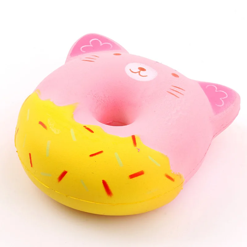 10 см большой розовый Кот Китти пончик браслет для телефона Очаровательная мягкая