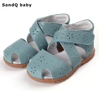 2022 new summer children genuine leather sandals hollow out roman girls sandals wear resistant kids footwear baby toddler shoes