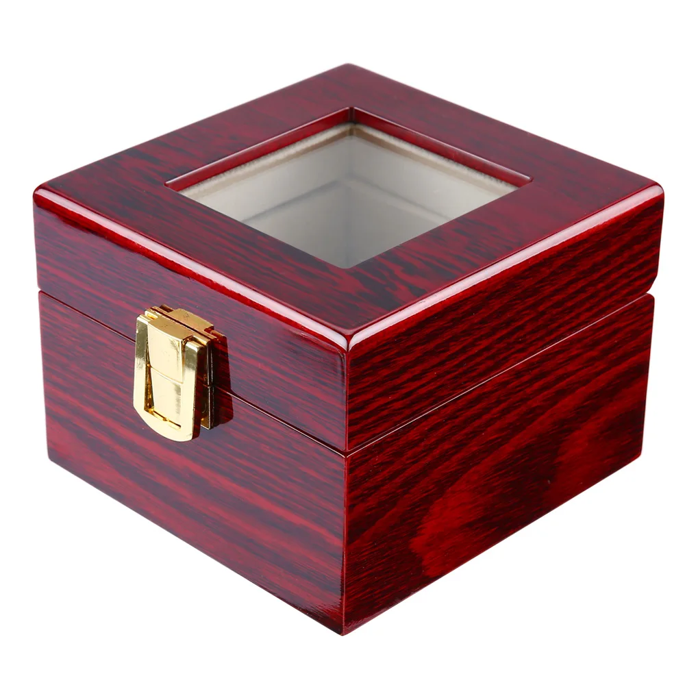2 сетки деревянные часы Прозрачный чехол Jewelry Box Организатор Высокое качество