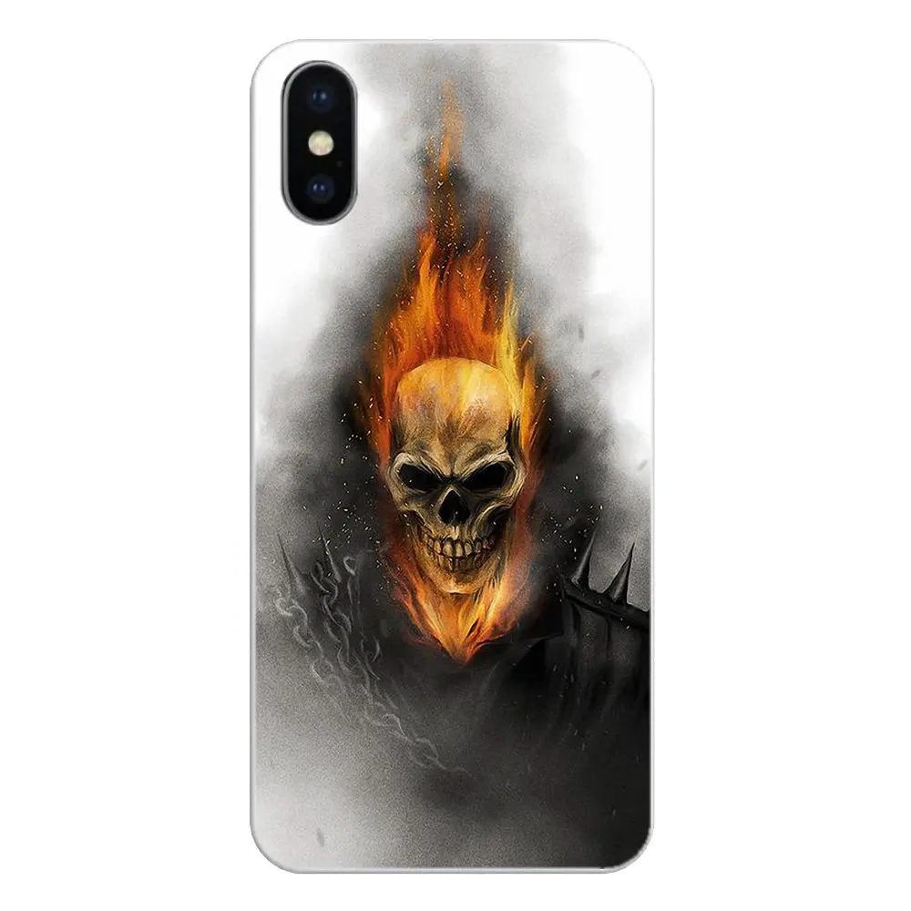 Силиконовый чехол для телефона Xiaomi Mi A1 A2 5X 6X 8 lite SE Pro Max Mix 2 2S 3 Mi5 Mi5S fire car Ghost Rider Head с
