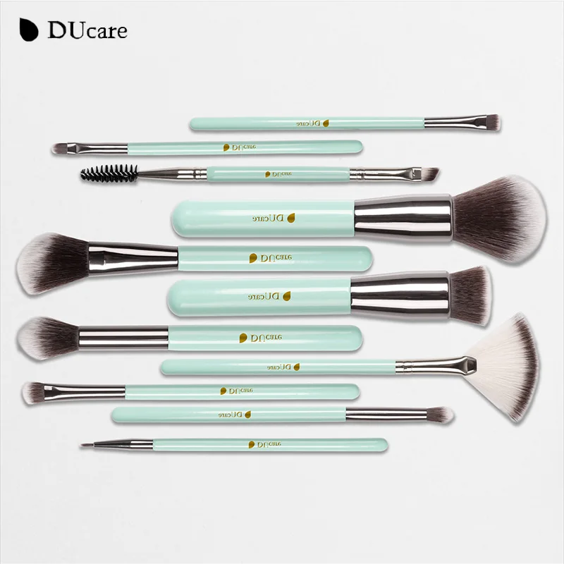 DUcare 11 шт. светло зеленый Профессиональный набор кистей портативный для макияжа