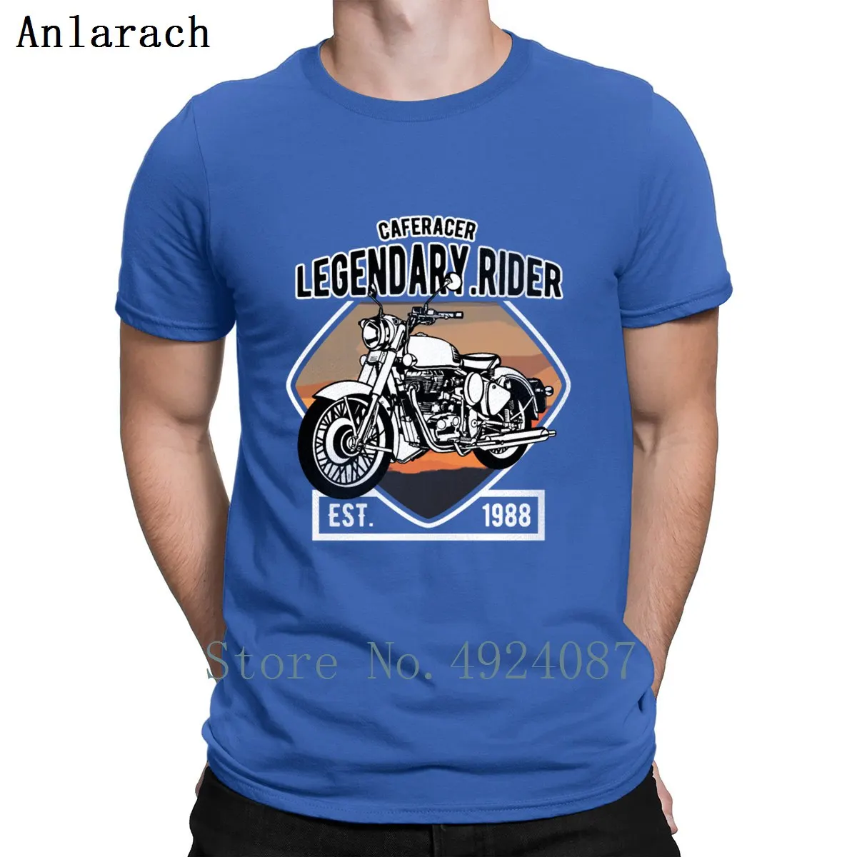 Caferacer футболка с изображением легендарного гонщика хлопковая летняя Стильная