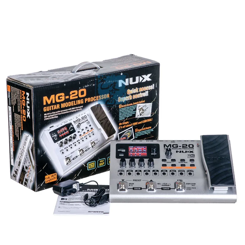 NUX MG 20 гитарный мультиэффектный усилитель педаль черный Digitech модельный процессор