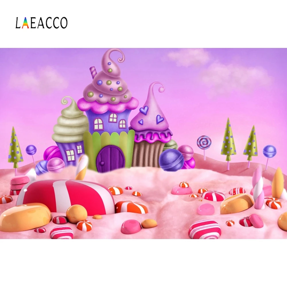 Laeacco девушки в лесу конфеты торт Фон фотографии фоны индивидуальные