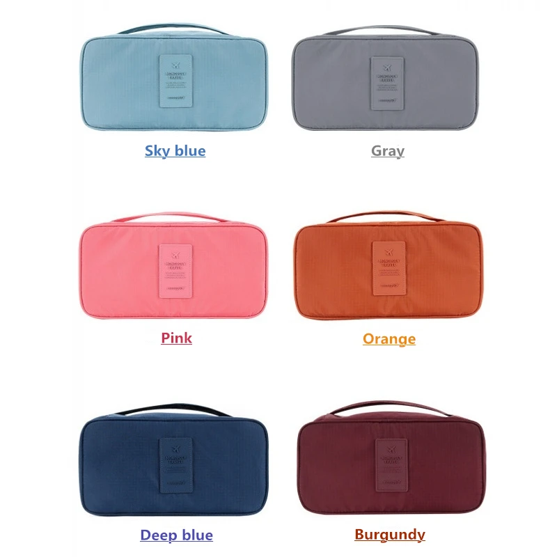 

Yesello Nylon Bra Underwear Travel Bags Women Travel Bags Luggage Organizer Lingerie Makeup Toiletry pouch
