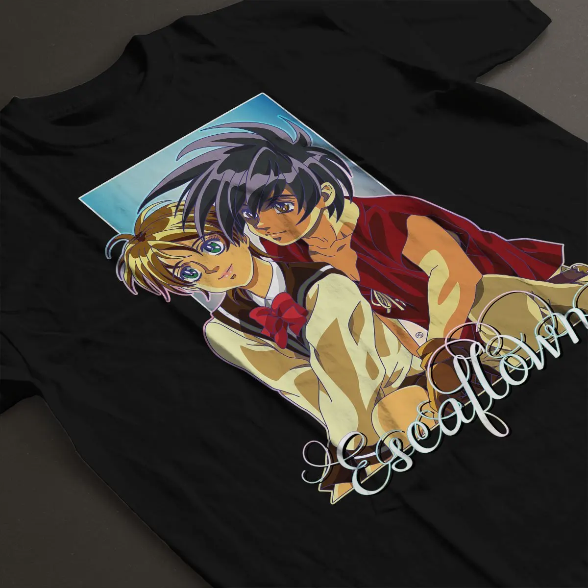 Летняя футболка Ван Fanel и Хитоми видение Escaflowne Для мужчин футболка|Мужские