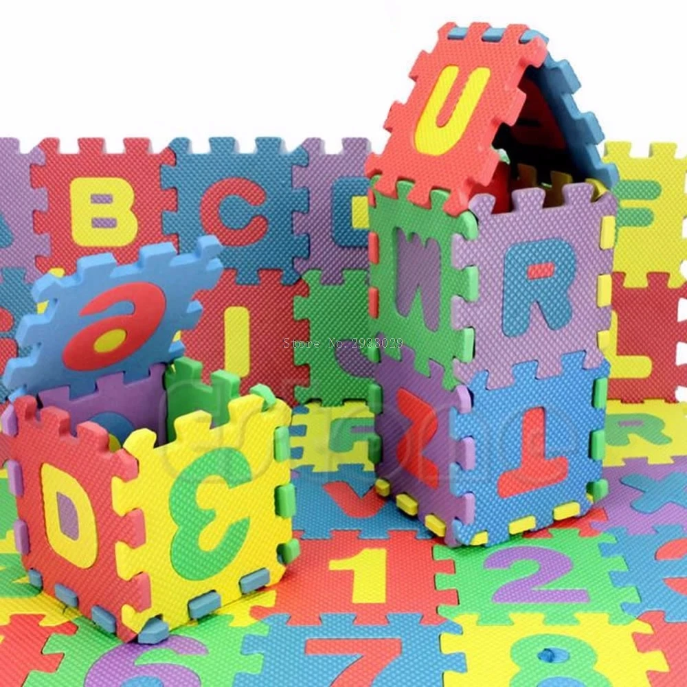 Новинка 36 шт Мини Размер пазл детская развивающая игрушка Алфавит A-Z буквы цифра