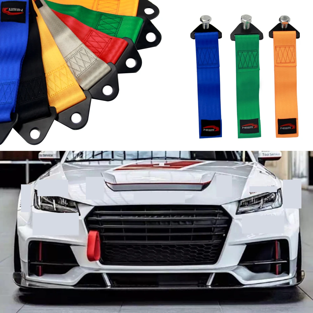 Универсальный буксировочный трос и ремень Racing Drift Rally Emergency Tool (красный синий