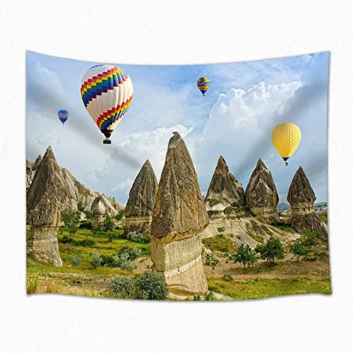 Природа Декор сцены гобелен горячий воздушный шарик на уникальном Cappadocia Турция