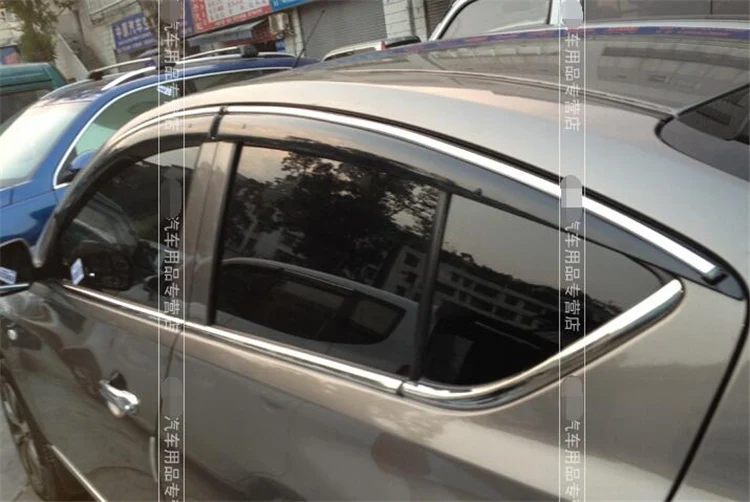 Для Nissan sunny Window козырек для 2010 2016 Vent Shades Защита от солнца и дождя дефлектор 4