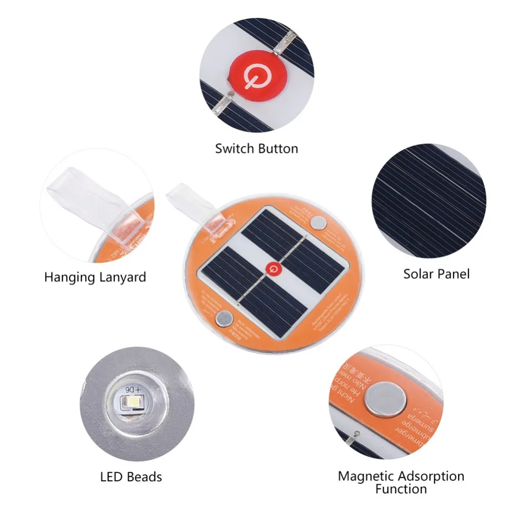 LEDGLE Waterproof Solar Camping Lamp LED Outdoor Lights 3 Lighting Modes Energy Led Camp Tent Fishing Light|camping light|led solar camping