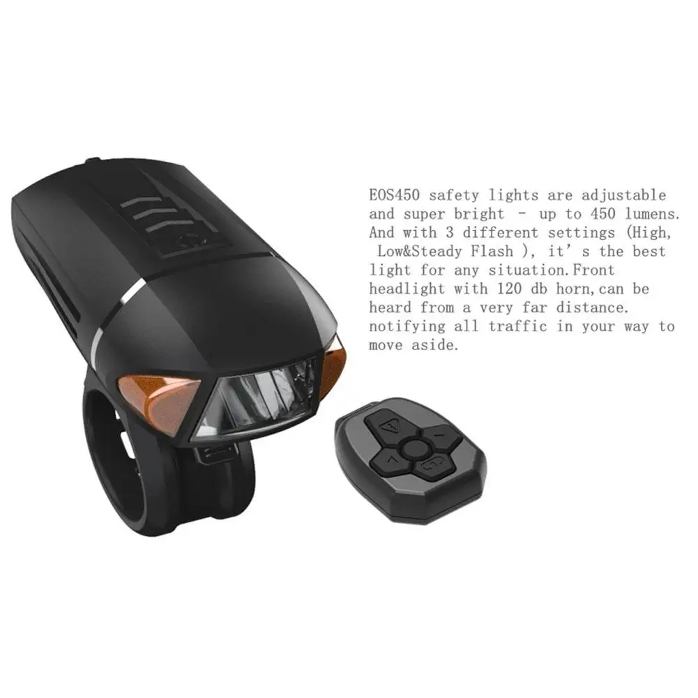 Монтируемый Интеллектуальный велосипедный светильник с дистанционным