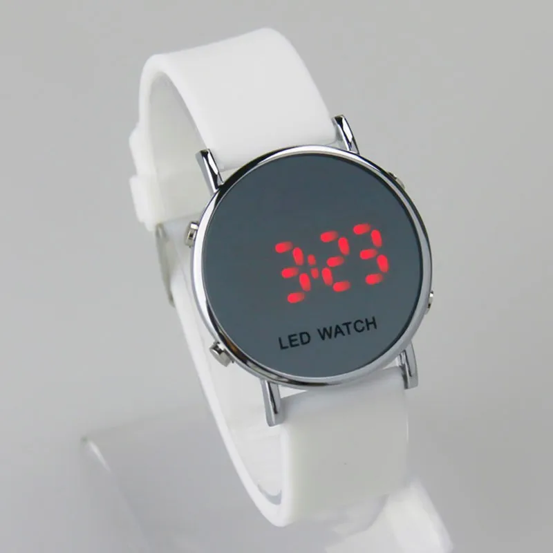 Модные электронные цифровые светодиодные часы мужские и женские спортивные