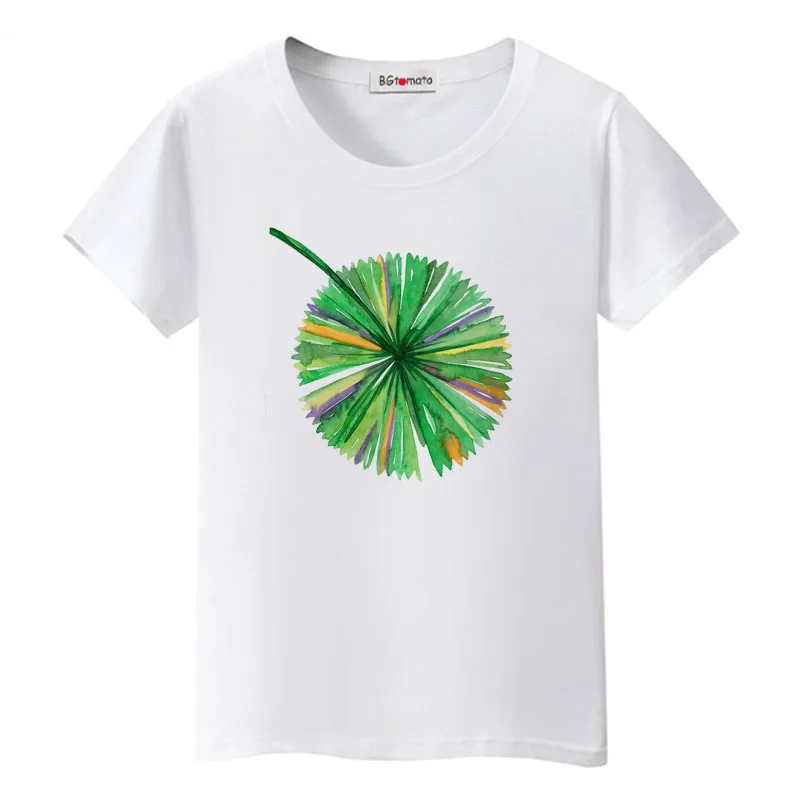 

BGtomato Beautiful Dandelion t shirt green plant printing summer tops harajuku tee shirt for girls