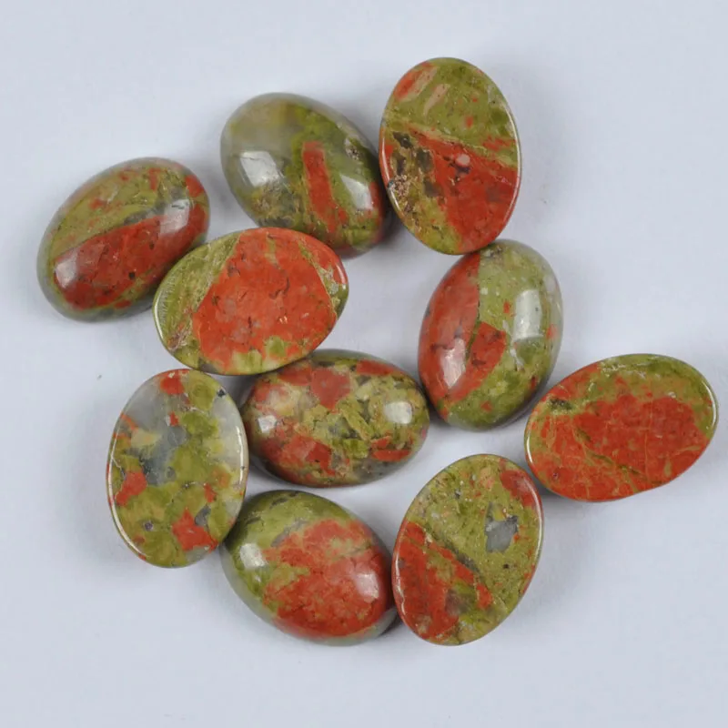 Ювелирные изделия для женщин с бусинами Unakite Epidote овальной формы 14 х10 мм (10 шт./лот)