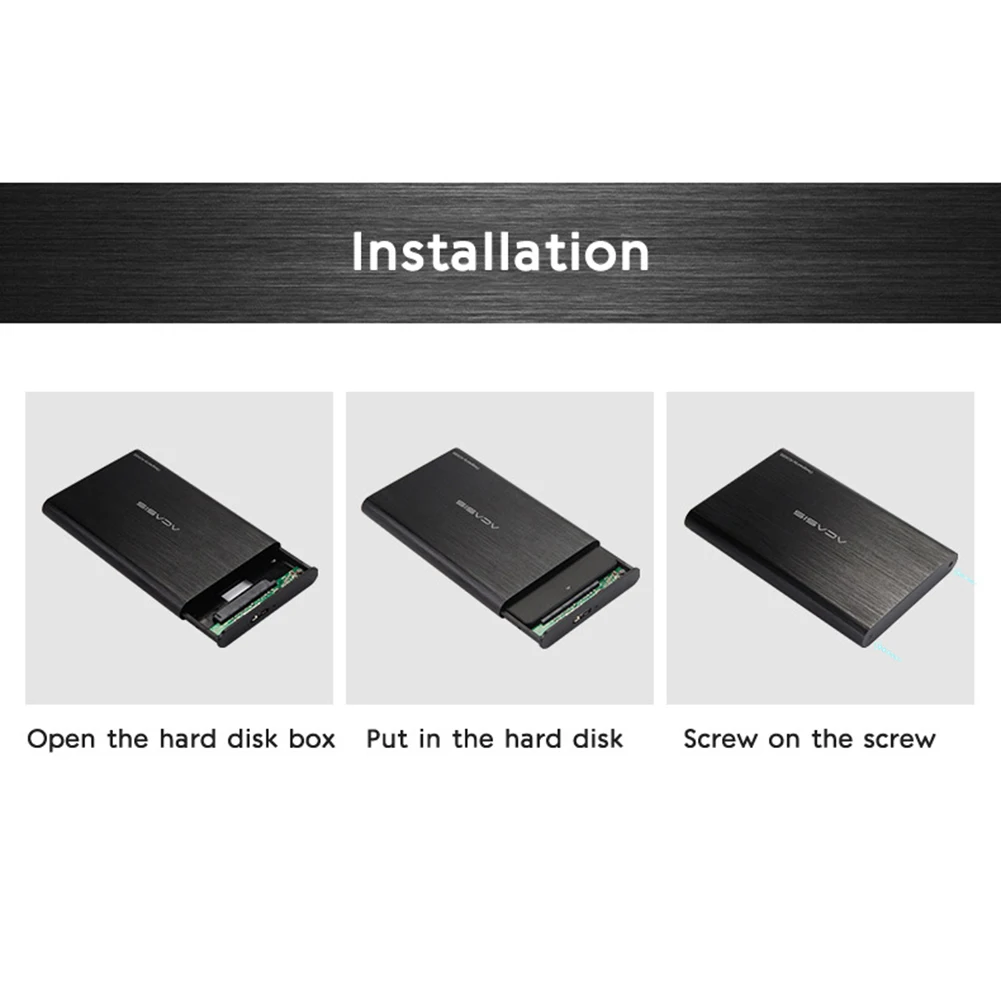 Популярный 2,5 дюймовый компьютер USB3.0 алюминиевый сплав SSD жесткий диск Корпус Коробка Для Хранения Чехол