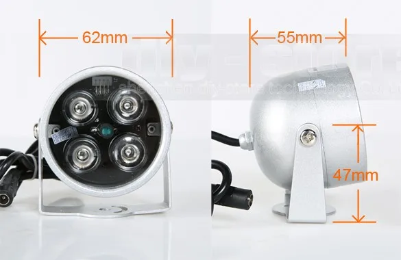 DIYSECUR инфракрасный светильник ночного видения 4 светодиода 50 м для IP CCTV CCD