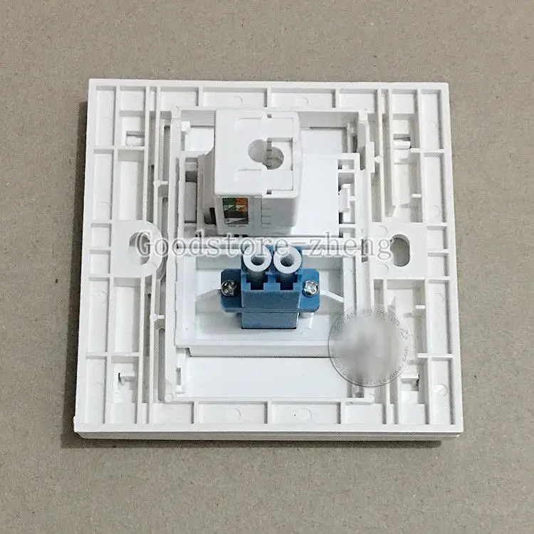 Настенная волоконно Оптическая Пластина LC соединитель + RJ45 CAT6 гнездо лицевая