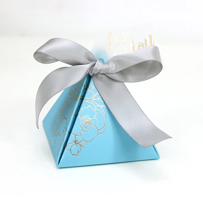 AVEBIEN Baby Shower треугольная пирамида конфеты коробка со свадебными сувенирами и подарками коробки Свадебные украшения конфеты сумки для гостей 50 шт