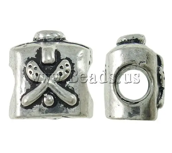 Free shipping!!!Zinc Alloy European Beads 2013 new fashion girl antique silver color plated without troll nickel | Украшения и