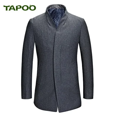 Tapoo 2017 новые модные Для Мужчин's Шерстяные Пиджаки и Куртки зимние кашемировые