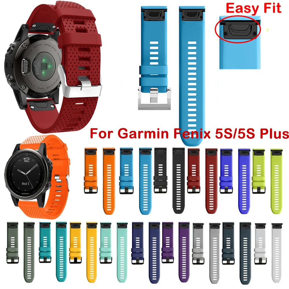Ремешок для наручных часов 20 мм ремешок Garmin Fenix 5S Watch с быстросъемным силиконовым