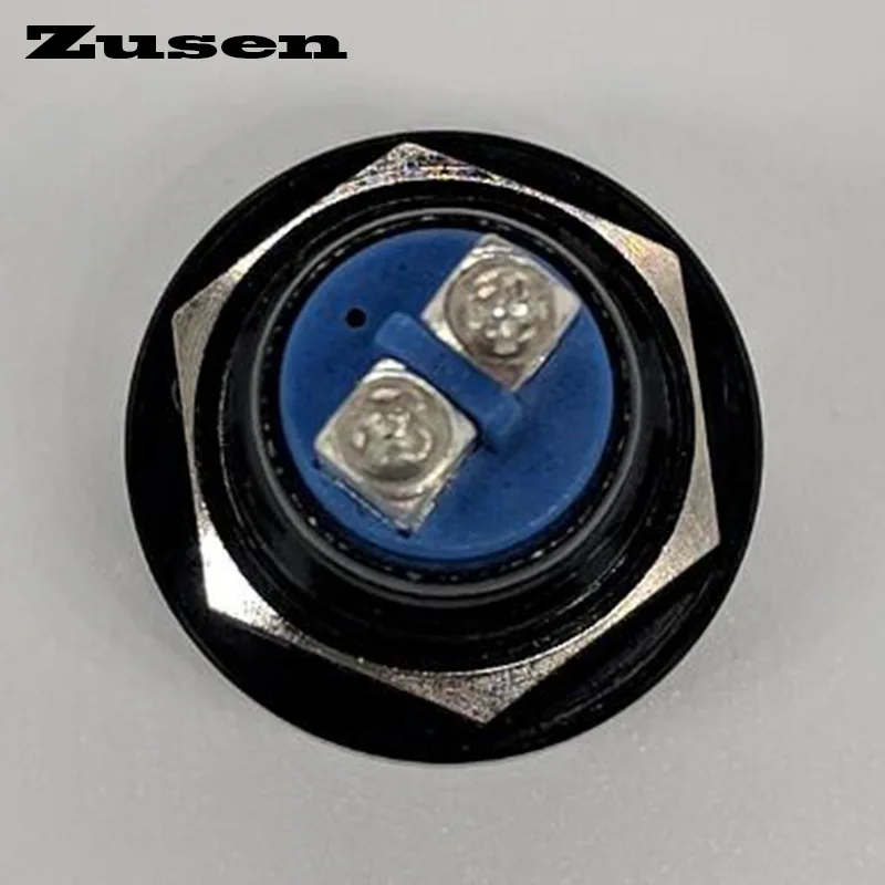 Zusen 12 мм (ZS12B 10/CA) цветная крышка черного алюминия 1NO dome head Мгновенный Микро