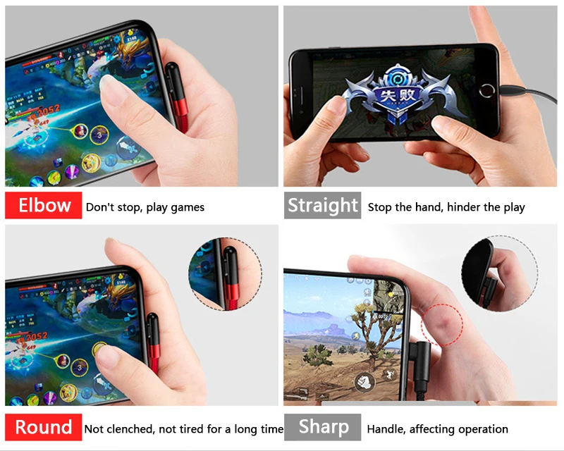 2.4A кабель для быстрой зарядки usb для iphone X XR линия передачи данных L Гибка геймпада зарядное usb-устройство кабель для iphone 6 7 8