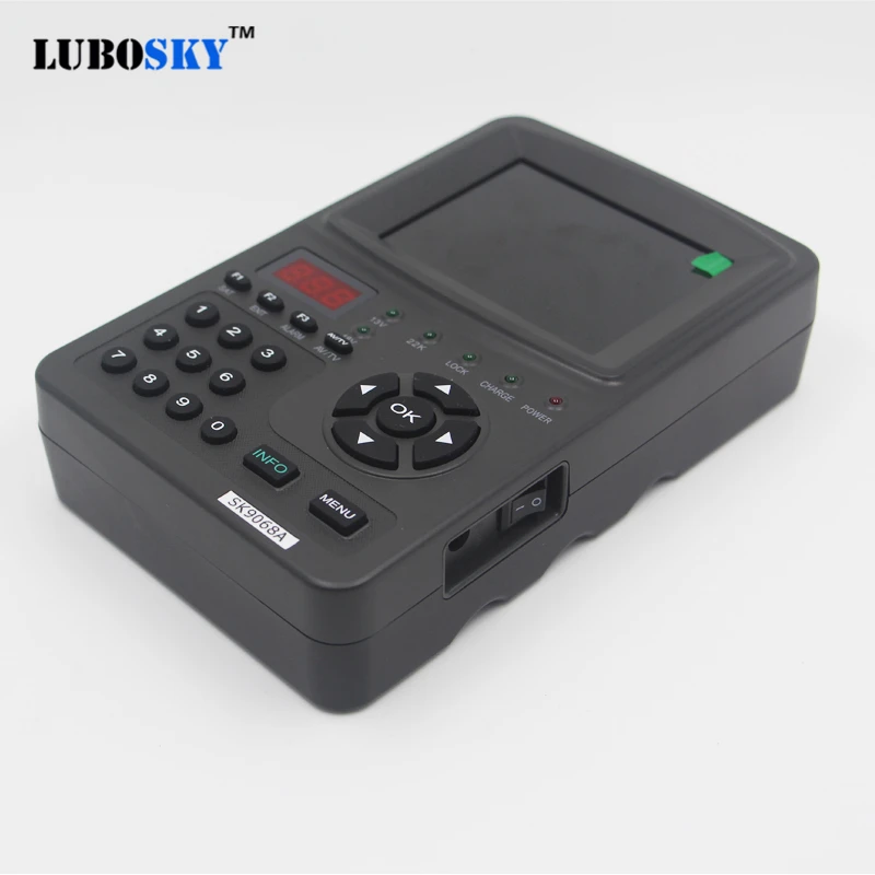 LUBOSKY sk9068a цифровой спутниковый счетчик DVB-S FTA C &amp KU Band MPEG-2 сигнальный искатель EPG AV 3