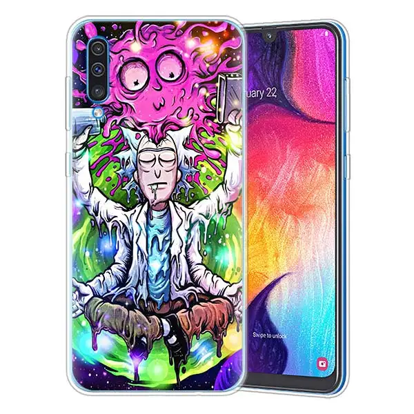 02 Рик и Морти рассольник силиконовые чехлы для samsung Galaxy A71 A51 A90 5G A10 A30 A40 A50 A70 A6 A7 A8+ A9 M30 M50 мягкий чехол из ТПУ - Цвет: 02