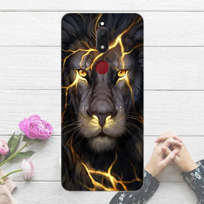 Силиконовый чехол для Coque Wiko View Prime мягкий силиконовый с рисунком