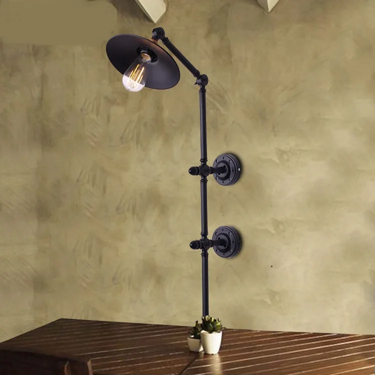 Черные промышленные ветровые люстры стены железные огни специализированные